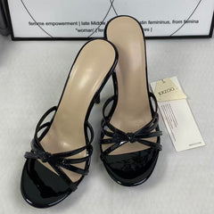 Spun crystal platform high heel