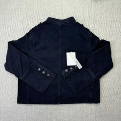 Standing collar long-sleeved denim jacket top