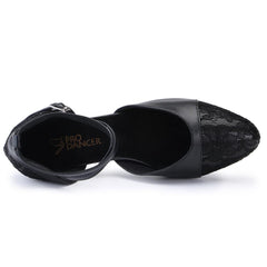 Women's Real Leather 4.5cm Heels Ballroom Swing Dance Modern Dance Shoes
