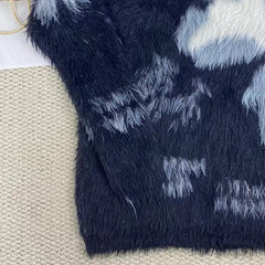 Jacquard Design Loose Sweater