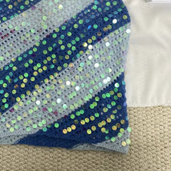 Color-Blocked Sequined Camisole