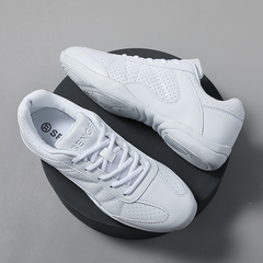 Women's White JazShoes Lace-up Dance Sneakers