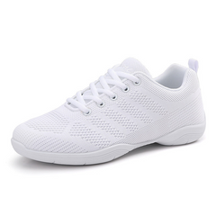Women's White Mesh JazShoes Lace-up Dance Sneakers