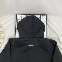 Face-Covering Zippered Cardigan