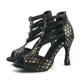 Women's Leatherette Customized Heels Dance Boots Salsa Dance Shoes