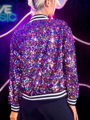 Sparkly Purple Jacket - Trendy Shiny Colorful Jackets