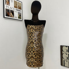 Leopard Print Street Sstyle Dress