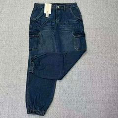 Workwear straight high-waisted jeans