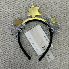 New Year's Eve colored ribbon star headband