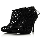 Women's Suede Crystal Customized Heel Dance Boots Salsa Shoes Ballroom Dance Shoes