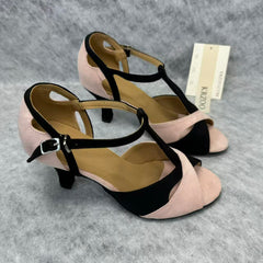 Contrasting-color Latin-style soft-soled dance shoes