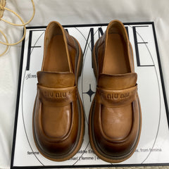 Hand-Scratched Slip-On Loafers