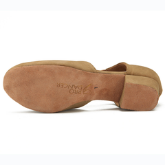 Women's Apricot Suede 3.5cm Heels Ballroom Swing Dance Shoes