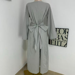 Strappy fitted dress robe
