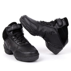 Women's Real Leather 3.5cm Heels Teaching & Practice Shoes Dance Sneakers