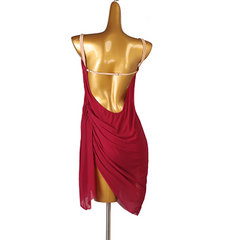 Customisable-Women's Rumba Spaghetti Straps Latin Dance Practice Dresses Performance Dresses