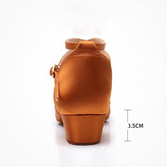 Women's Satin 3.5cm Heel Ballroom Dance Shoes Latin Dance Shoes