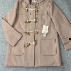 Solid-color double-buttoned woolen coat