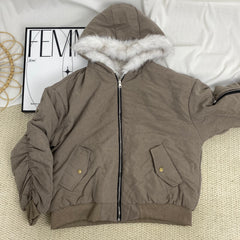 Double-Faced Ice Blue Fur Coat