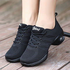 Women's 4.5cm Dance Sneakers Party Training Performance Professional Dance Shoes JazDance