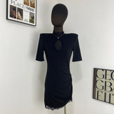 Lace Cutout Bodycon Skirt
