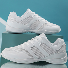 Women's White JazShoes Lace-up Dance Sneakers