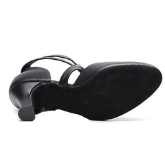 Women's Real Leather Customized Heel Ballroom Dance Shoes Retro Dancing Shoes