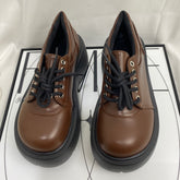 Thick-Soled British-Style Leather Shoes