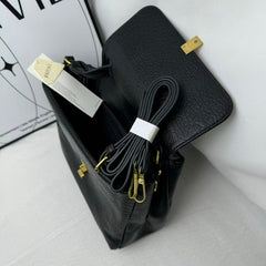 Large Black Leather Tote Bag