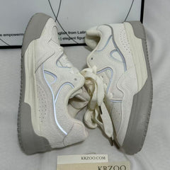 Chunky-Sole White Casual Sneakers