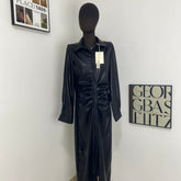Single-Breasted Ruched Dress