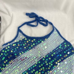 Color-Blocked Sequined Camisole