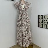 V-Neck Floral Print Dress