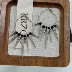 Thorny spiky conical geometric earrings