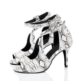 Women's Leatherette Customized Heel Dance Boots Salsa Dance Shoes