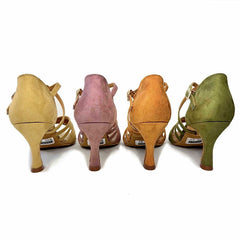 Women's Brown Customized Heel Latin Dance Shoes Ballroom Dance Shoes