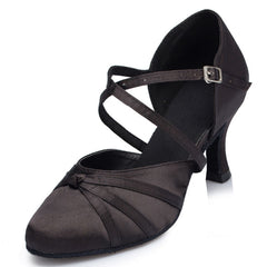 Women's Satin Customized Heel Ballroom Dance Shoes Modern Dance Shoes