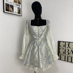 Gorgeous Slim Blue Morpho Dress