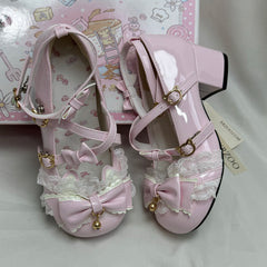 Bell-shaped bow Loliita platform shoes