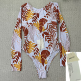Printed sequin necktie swimming suit set