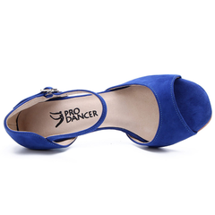 Women's Blue Real Leather 7cm/9cm Heels Dance Shoes Tango Shoes