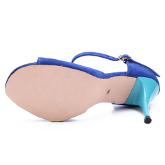 Women's Blue Real Leather 7cm/9cm Heels Dance Shoes Tango Shoes