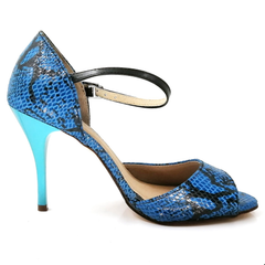 Women's Blue Real Leather 7cm/9cm Heels Dance Shoes Tango Shoes