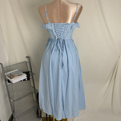French-Style Belted Slit Dress