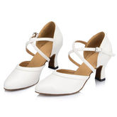 Women's Real Leather Customized Heel Ballroom Dance Shoes Modern Shoes Wedding Shoes