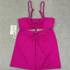 Striped solid-color three-piece swimming suit