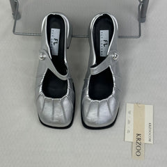 French-style half-toe slippers