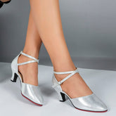 Women's Leatherette 3.5cm/5.5cm Heels Rubber Sole Swing Dance Shoes Ballroom Dance Shoes Modern Shoes