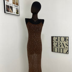 Diamond Strap Mermaid Maxi Dress