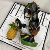 Printed Fabric Pineapple Shoes